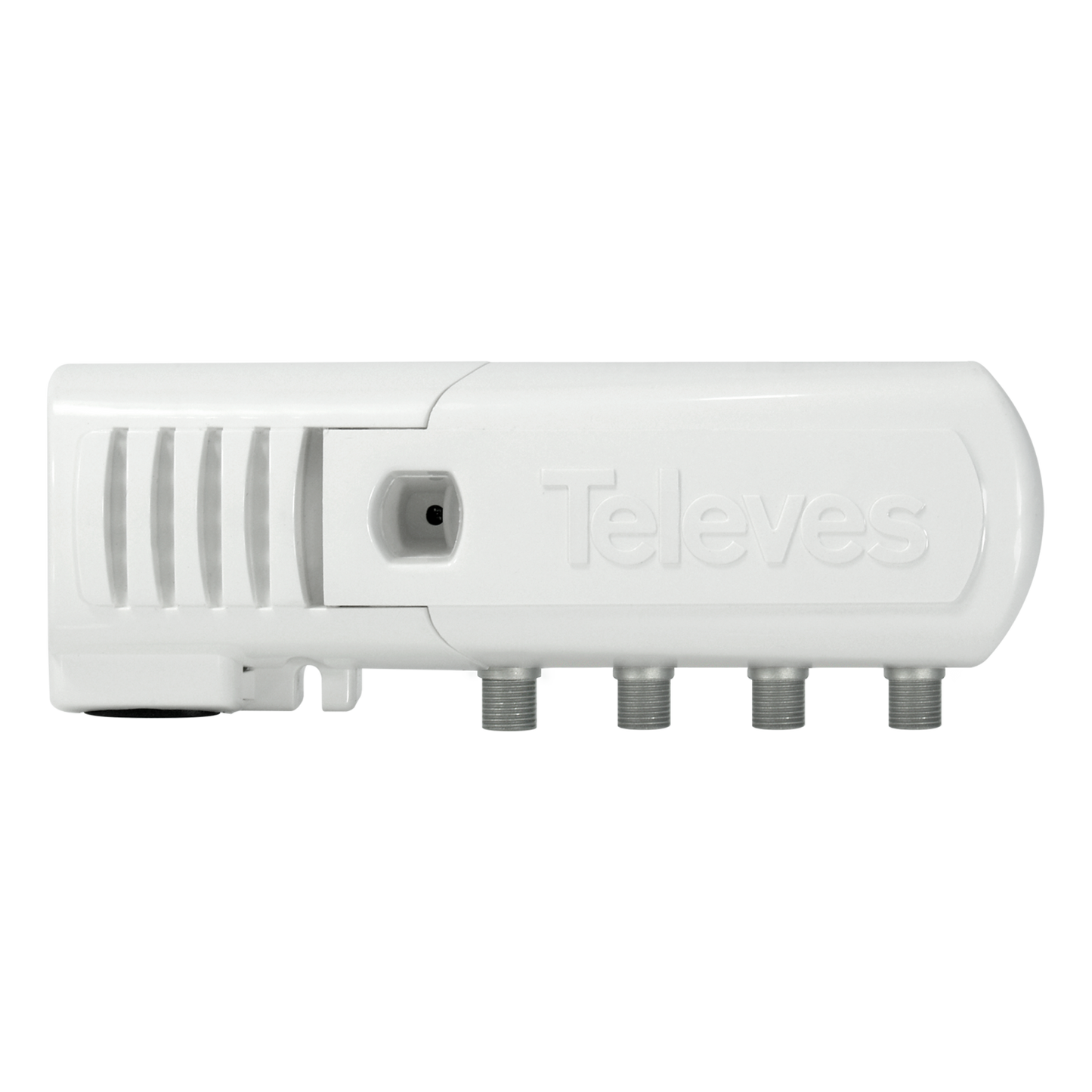 Televes 552380 Distribution Amplifier  "F" domestic amplifier, 5 outputs (4+TV): VHF/UHF 16dB Gain, Adjustable