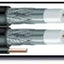 Vextra V2621GW-1000, dual RG-6 coax, solid copper w/ ground, 1000', black
