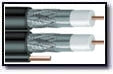 Vextra V2621GW-1000, dual RG-6 coax, solid copper w/ ground, 1000', black