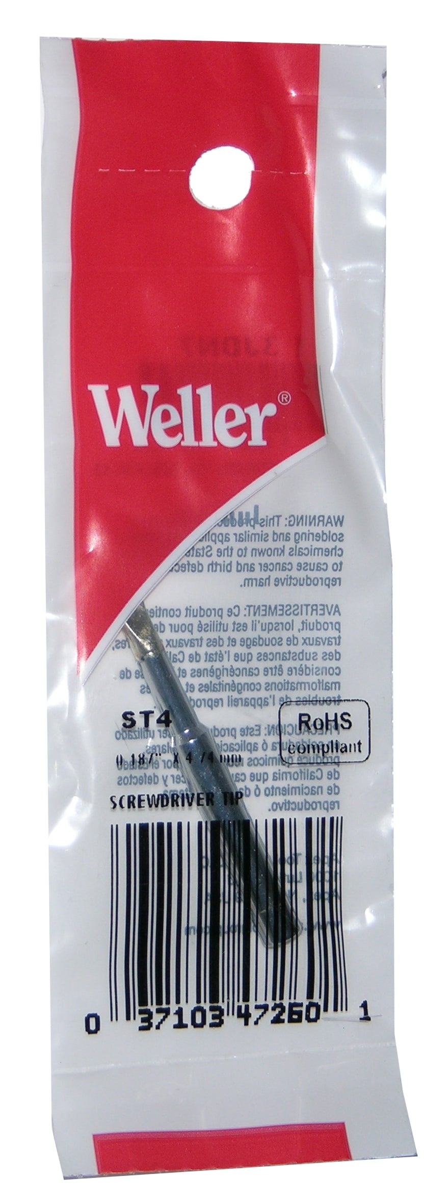 Original Weller ST4 Solder Soldering Tip for models WP25, WP30, WP35, WLC100