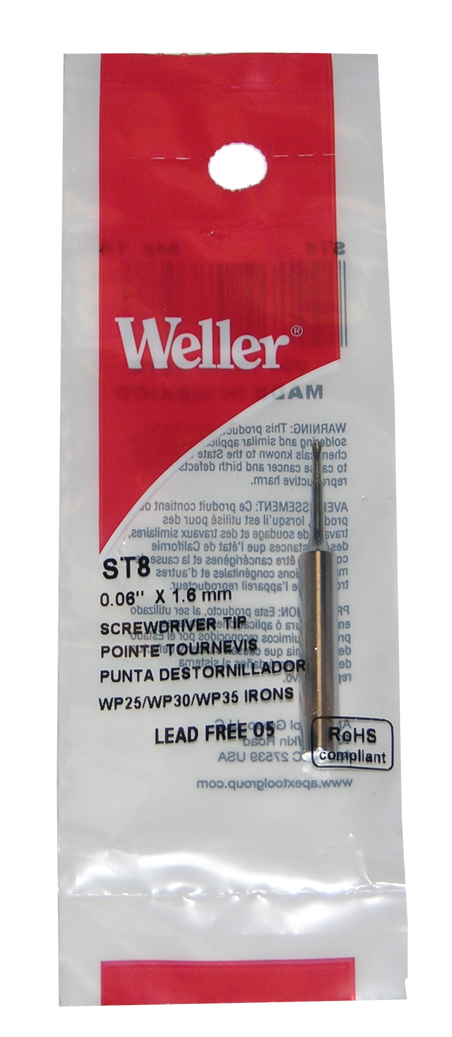 Original Weller ST8 Solder Soldering Tip for models WP25, WP30, WP35, WLC100
