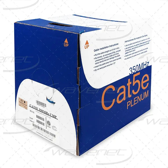 Wavenet CAT5EB-P, CAT 5E cable, 1000 ft, plenum, blue